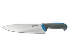 Sanelli Ambrogio Linea TECNA Colore Trinciante Cuoco, Coltello Cucina per Frutta e Verdura. Manico Blu Igienico ed Ergonomico, Acciaio Inossidabile