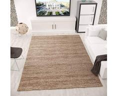VIMODA Tappeto Moderno Pelo Corto Screziato,Tessuto Certificato Ecologico,Marrone,Cura Facile - 120 cm x 170 cm