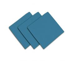 Set di 3 tovaglioli in cotone PANAMA Blu