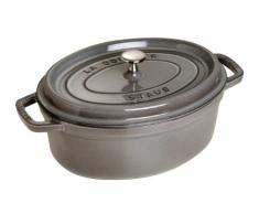STAUB Cocotte Casseruola Ovale, Ghisa, Grigio Grafite, 29 cm