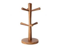 T&G Woodware Toskana: Portatazze Verticale in Legno di Acacia, per 6 Tazze Altezza: 31 cm