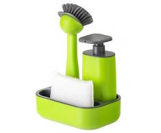 VIGAR Set lavello con Dispenser di Sapone, ABS, Verde, 19Â x 13Â x 26.5Â cm
