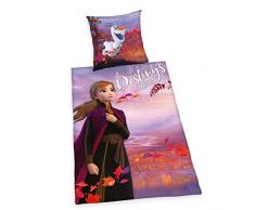 Herding Disneys Frozen 2 Set di Biancheria da Letto, Cotton, Viola, 70 x 90 cm, 140 x 200 cm