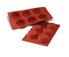 Silikomart - Teglia in Silicone con stampi per 6 Muffin