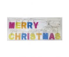 Idena LED Catena luminosa Merry Christmas, funzionamento a batteria 8582149
