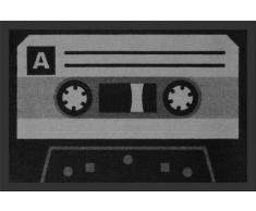 Empire Merchandising GmbH, 623614, Zerbino in Polipropilene, Motivo: Cassetta, 60 x 40 cm, Multicolore (Bunt)