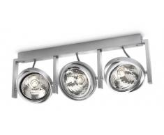 Philips Lighting Fast Barra Spot con 3 Luci, Lampadina Inclusa, Grigio