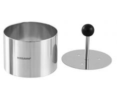 Fackelmann 48169 Coppa Pasta con pressa in Acciaio, Inossidabile, Argento