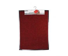 DÃ©co Tapis - 1740297, Tapetto Antipolvere Rettangulo, 60 X 80 Cm, Uni, Tappeto DIngresso, Rosso