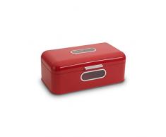 ECHTWERK Cestino per Il Pane in Metallo, Acciaio, Rosso, 42,5Â x 23,8Â x 17Â cm
