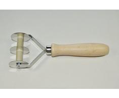 ELETTRO CENTER Art.15 Tagliapasta Liscio 2 Piste, Acciaio Inossidabile, Marrone