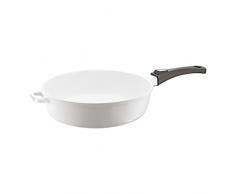 Berndes Vario Click Induction B.Nature Tegame a Un Manico 32 cm, Alluminio Pressofuso, Bianco