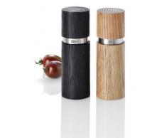 AdHoc Set Macina Pepe e Sale Textura, Meccanismo in Ceramica Ceracut, Quercia, Acciaio Inox Laccato, Ã 5 cm H 15 cm