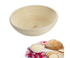 Westmark 32062270 - Cesto per pasta di pane, Vimini, Rotondo, per ca. 1500-2000 g, diametro: 25 cm