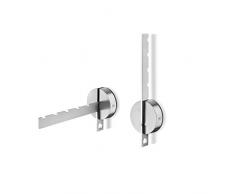 Zack 50682 - Appendiabiti Laveto a parete, pieghevole, in acciaio INOX, 29 x 3,5 cm