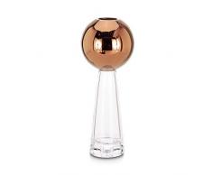 Tom Dixon - Vaso da Fiori in Vetro soffiato a Bocca | Centrotavola con Dettagli in Rame splendidamente Dipinti a Mano Rame