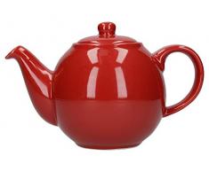 Dexam London Pottery - Teiera sferica da 2 Tazze, Colore: Rosso