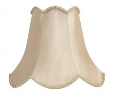 Oaks Lighting - Paralume in seta sintetica, 25 cm, forma rotonda a cono, colore: Sabbia, tessuto, beige