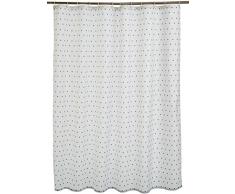 AmazonBasics - Tenda da doccia in tessuto con motivo stampato ad quadretti, 180 x 200 cm, colore: blu