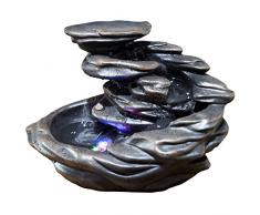 ZenLight Fontana Gora in Resina, Grigio, 23 x 20 x 34 cm