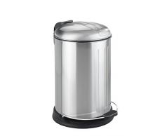 Wenko - Pattumiera Lagun Easy con pedale, in plastica, 28 x 28 x 13 cm, 12 L, Acciaio INOX, multicolore, 34.0x27.8x43.5 cm