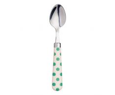 Kitchen Craft KCTSPNSPOTGR - Cucchiaio Stampato a Pois, Colore: Verde