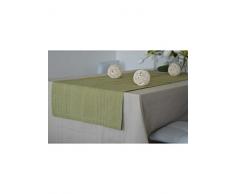 Homemaison Runner da Tavolo, Cotone, Verde, 150Â x 50Â cm