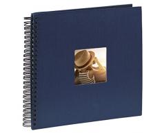 Hama Fine Art Album Fotografico a Spirale, 50 Pagine, 36 x 32 cm, colore blu