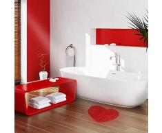 Sophie Maison Passatello Cuore Tappeto, 100% PES Microfibra, Bordeaux, 55