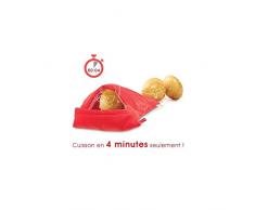 Cuisy kc22531/ed Cuoce di Patate Microonde plastica Rosso 26Â x 20Â x 2,50Â cm