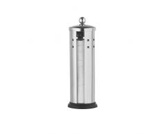 Axxentia Bad 282451 Contenitore Porta Ovatta con Coperchio, in Acciaio Inox, Altezza 24 cm