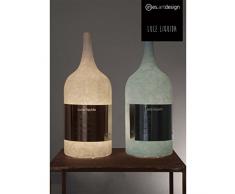 In-es.artdesign IN-ES060C40 Luce Liquida 3 Nebulite Lampada da Tavolo E14, Rosso