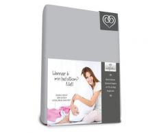 Bed-Fashion, Lenzuola con Angoli, in Jersey, Color Grigio Argento, per Letto Singolo, 180Â x 220Â cm