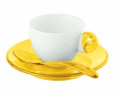 Guzzini 22320188-2 tazzine da caffÃ¨ con piattini e cucchiaini