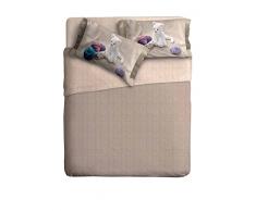 Ipersan My Sweet Cat Fine-Art Completo Fotografico, Cotone, Beige/Bianco/Lilla, Matrimoniale