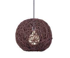 Homemania Lampada a Sospensione Tirol E27, Marrone, 35x35x90 cm