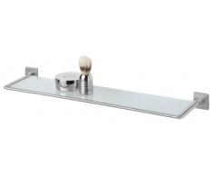 Tiger Melbourne Mensola, Vetro, Acciaio Inox Spazzolato, 57,5 x 14,5 x 4 cm