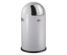 WESCO 175531-76 bidone per la Spazzatura 22 L Rotondo Metallo, Plastica, Acciaio Inossidabile, Acciaio Grigio