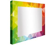 Ccretroiluminados cubista Specchio da Bagno retroiluminados, Acrilico, Multicolore, 60Â x 5.3Â x 80Â cm