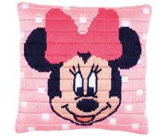 Vervaco Punto Cuscino Disney Minnie Mouse, Stick Immagine Uguali con Kit Confezione, vorbeze ichnet, Cotone, Multicolore, 25 x 25 x 0,3 cm
