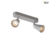 SLV AVO CW Double QPAR51 - Lampada da parete e soffitto per interni, colore: Argento Lampada da 50 W, in metallo, 0 W, colore: grigio
