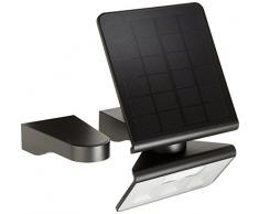 Steinel, Lampada solare da parete Xsolar L-S, Rilevatore di movimento a 140 °, Raggio D Azione Fino a 8 m, per giardino, patio e casa, Vetro, Anthrazit, Integriert