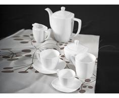 H&H Pengo 9546673 Lattiera Quadra, Bone China, 190 CC, Bianco
