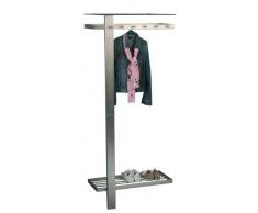 HomeTrends4You 819488 Guardaroba, 80 x 190 x 43 cm, metallo acciaio inox