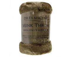 Dreamscene Finta Pelliccia di Visone, Morbida e Calda Coperta, Poliestere, Marrone Cioccolato, King - 200 x 240 cm