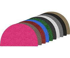 Nicoman Moon - Zerbino a Mezzo Cerchio, Facile da Pulire, Anti-sfaldamento, Lavabile a Getto, Una Pratica Alternativa ai zerbini in Fibra di Cocco, Colore: Nero