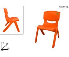 DUE ESSE Sedia per Bambini, Arancio, Multicolore, Taglia Unica