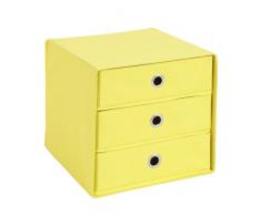 FMD Mega 31 - Cassettiera Pieghevole, a 3 cassetti, Colore: Giallo