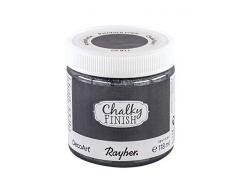 Rayher Chalky Finish vernice a gesso a base dÂÂacqua, 118ml antracite effetto vintage shabby chic decorazioni mobili oggetti fai da te