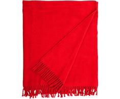 Euromant Basics Plain Coperta 140 x 180 x 5 cm Rosso